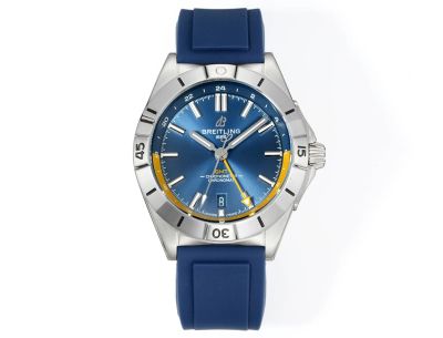 Breitling Replica Watch Bands Rubber Mechanical Etc.2836 GMT Dual-time Movement 40MM Rubber Bracelet Blue Watch